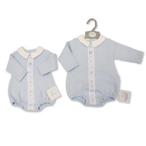 Baby Boys Romper with Lace and Bow