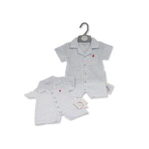 Baby Boys Striped Short Romper