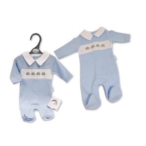 Premature Baby Boys Sleepsuit - Elephant