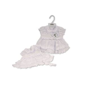 Tiered Baby Dress with Smocking and Bow