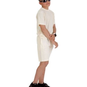 Kids Cream T-Shirt and Shorts Set