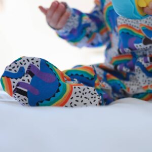 Rainbow Dino Cotton Sleepsuit