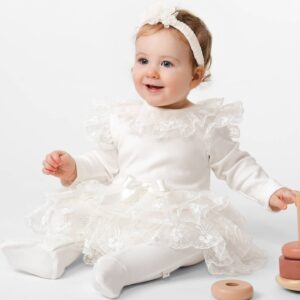 Lace Skirt Babygrow (Ivory)